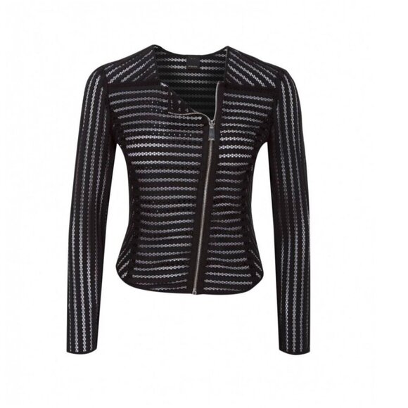 Pinko Guscio Blazer Black Rhinestone Size US 10 - Picture 1 of 8